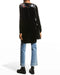 Johnny Was DENALI VELVET RELAXED TRAPUNTO TUNIC Black Embroidered Shirt Top New