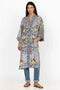 Johnny Was Cozumel Eliza Kimono Reversible Red Flowers Silk Blue Floral Coat New
