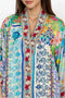 Johnny Was Cozumel Eliza Kimono Reversible Red Flowers Silk Blue Floral Coat New