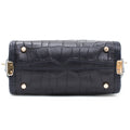 COACH Women's Embossed Croc Coach Swagger 20 LI/Navy Satchel