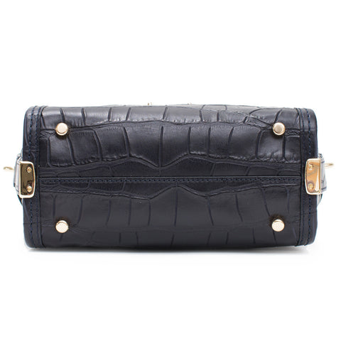 COACH Women's Embossed Croc Coach Swagger 20 LI/Navy Satchel