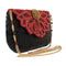 Mary Frances Crimson Bloom Black Crimson Bloom Crossbody Handbag New