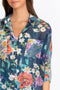 Johnny Was Sunrise Blue Flower Swim Resort PARIA SHIRT DRESS LARGE NEW