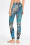 Johnny Was Blue Phoenix Paddle Legging Pant Black Swim Resort Pants Leggings NEW