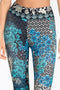 Johnny Was Blue Phoenix Paddle Legging Pant Black Swim Resort Pants Leggings NEW
