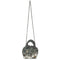 Mary Frances Date Night Beaded White Floral Top Handle Handbag Gray Bag New
