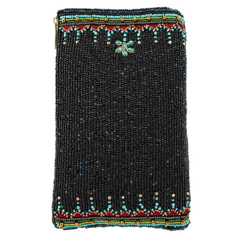 Mary Frances Deco Gecko Black Deco Gecko Crossbody Phone Bag New