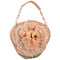 Mary Frances Pink Petals Evening Bag Beaded Floral Peach Crossbody Handbag New