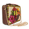 Mary Frances Drinks On The Beach Coconut Island Handbag Beaded Brown Bag Gold New