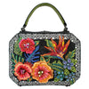 Mary Frances Tropical Zone Floral Black Beaded Handbag Crossbody Bag Purse NEW
