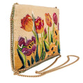 Mary Frances Tulip Garden Flower Gold Spring Beaded Crossbody Handbag BAG NEW