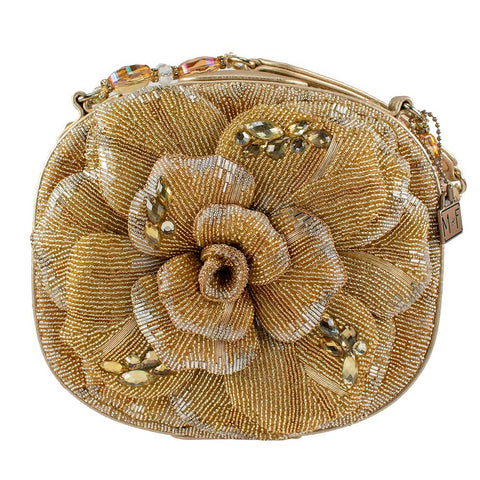 Mary Frances Golden Rose Gold Golden Rose Top Handle Bag New