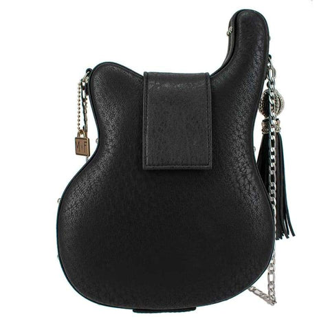 Mary Frances Greatest Hits Guitar Music Black Spring Purse Bead Bag Handbag New