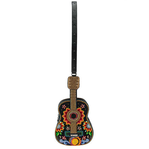 Mary Frances Guitar Festival Beaded 3D Crossbody Novelty Handbag Bag Multi New