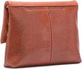 Hammitt VIP Medium Redwood Lizard ZIP SHOULDER Leather Bag Red Purse Handbag New