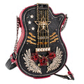 Mary Frances I'm a Star Crossbody Guitar Beaded Handbag BLACK BAG New