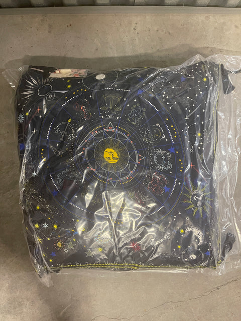 Johnny Was Celestine Velvet Home Tassel Pillow Lounge Sun Astrology Navy Blue NEW