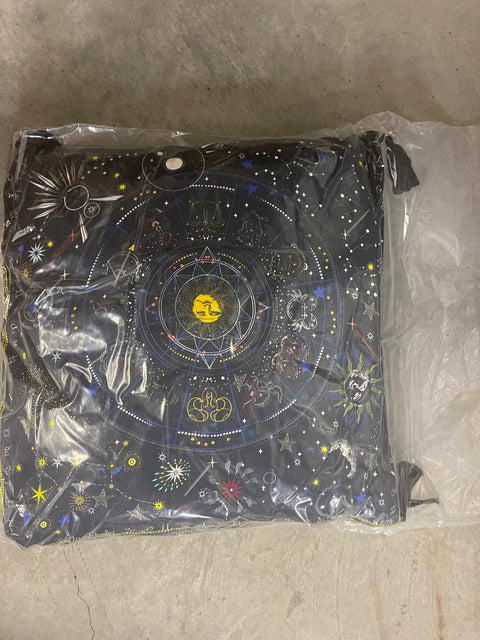Johnny Was Celestine Velvet Home Tassel Pillow Lounge Sun Astrology Navy Blue NEW