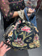 Johnny Was Maisie Linen Tote Floral Black Handbag Flowers Embroidery Bag New