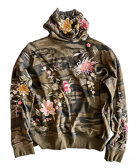 Johnny Was MEI ZIPUP Sweatshirt Modern Zip Up Hoodie Sweatshirt Molly Camo NEW