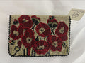 Mary Frances Poppies Red Special Flower Magnet Handbag Beaded Bag Purse Beige NEW