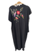 Johnny Was Osaka Relaxed Knit Dress Cotton Special Embroidery Pink Floral Black New