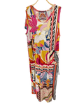 Johnny Was Rachel May Easy Fit Tank Dress Red Flowers Yellow Floral New