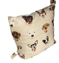 Johnny Was Casper Linen Tote Bag Dogs Ivory Handbag Pet Dog Bag New