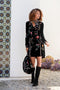 Johnny Was URIAH BLACK Vintage Rose Velvet Bag Purse handbag MULTI embroidery New