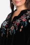 Johnny Was DENALI VELVET RELAXED TRAPUNTO TUNIC Black Embroidered Shirt Top New