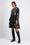 Johnny Was FRANKIE TIERED Field Dress Cotton Floral Embroidery Linen Black New