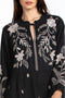 Johnny Was FRANKIE TIERED Field Dress Cotton Floral Embroidery Linen Black New