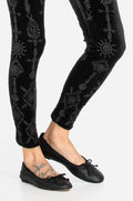 Johnny Was Cara Legging Black Embroidery Floral New– Bag Lady Shop