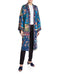 Johnny Was Hazel Kimono Long Silk Blue Multi Color XLarge Embroidery Hobo New