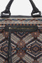 Johnny Was Molly Tote Handbag Overnight LARGE Black Denim Weekender Flower Bag NW
