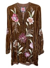 Johnny Was Meriah Relaxed Trapunto Tunic Long Sleeve Floral Golden Hour Top New