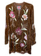 Johnny Was Meriah Relaxed Trapunto Tunic Long Sleeve Floral Golden Hour Top New