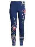 Johnny Was Legging WILLOWA REVIVE Soft Pant Floral Blue LEGGINGS Pink NEW