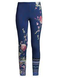 Johnny Was Legging Willowa Revive Soft Pant Special Floral Blue Leggings Pants New