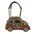 MARY FRANCES Joyride Top Handle Beaded Bag Handbag Car VW New