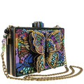 Mary Frances Kaleidoscope Beaded Crossbody 3D Butterfly Handbag Multi Bag New