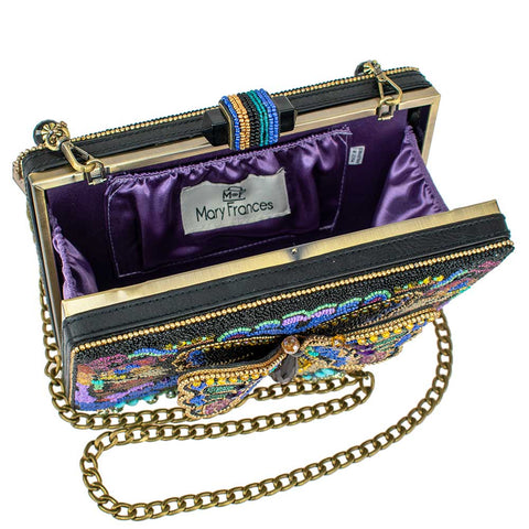 Mary Frances Kaleidoscope Beaded Crossbody 3D Butterfly Handbag Multi Bag New