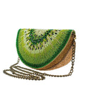 Mary Frances Kiwi Krush Beaded Crossbody Clutch Handbag Green Fruity Bag New