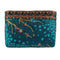 Mary Frances Looking Up Giraffe Zip Bag Beaded Handbag Floral Blue Gold Purse NEW
