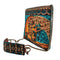 Mary Frances Looking Up Giraffe Zip Bag Beaded Handbag Floral Blue Gold Purse NEW