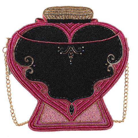 Mary Frances Love Potion Perfume Bottle Beaded Handbag Pink Black Bag Purse NEW