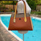 Coach Lora Carryall Bag Leather Medium Handbag Color Block Ginger Brown Purse NEW