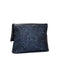 Hammitt Navy Blue Leather Shoulder Clutch VIP Med Satin Tides Handbag Bag New