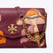 Tory Burch Kira Applique Floral Bag Brown Leather Handbag Burgundy Wine Purse NEW