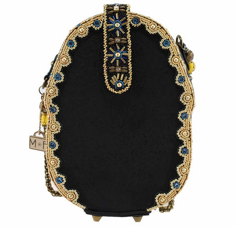 Mary Frances Tut Beaded Pharaoh Boy King Egypt Special Handbag Gold Black Bag New